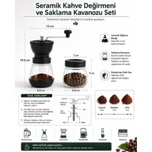 BURADABULDUN Manuel Cam Hazneli Kahve ve Baharat Öğütücü – Yedek Cam Hazneli 2'li Set Kahve Çekirdek Değirmeni