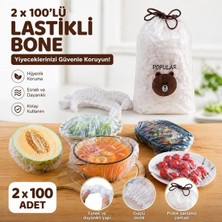 BURADABULDUN Hijyenik Gıda Koruyucu Bone 2 Paket (200 Adet)