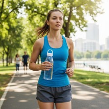 BURADABULDUN 650 ml Doa Su Matarası – Bpa Free Pet Spor Matara (Beyaz Kapak)