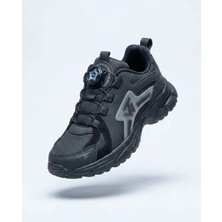 Toom Tom Walkıng Unisex Otomatik Bağcıklı Spor Ayakkabı 36-39 Numara Hafif Kaymaz Taban Siyah Siyah