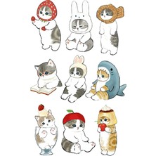 Bsb Kediler Sticker Telefon Laptop Notebook Tablet Defter Matara Stiker Etiket ST3004
