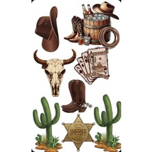 Bsb Cowboy Sticker Telefon Laptop Notebook Tablet Defter Matara Stiker Etiket ST2974