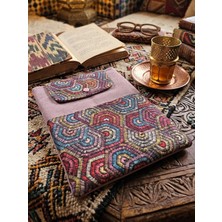 Tadsy Etnik Desenli Kitap Kılıfı Şık ve Koruyucu Cepli Kitap Kılıfı Çok Amaçlı Çanta 19X25 cm