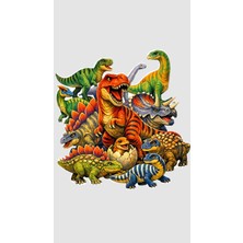 Bsb Dinozor Sticker Telefon Laptop Notebook Tablet Defter Matara Stiker Etiket ST2949