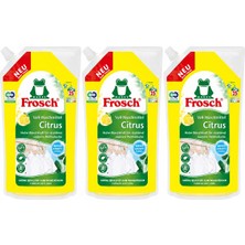 Frosch Citrus Beyaz Çamaşır Sıvı Deterjan Yedeği 3 x 1,5 L – 75 Yıkama, Toplam 4,5 L