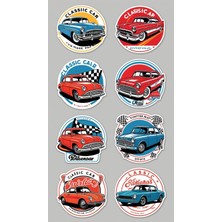 Bsb Klasik Arabalar Sticker Telefon Laptop Notebook Tablet Defter Matara Stiker Etiket ST2944