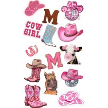 Bsb Cowgirl Sticker Telefon Laptop Notebook Tablet Defter Matara Stiker Etiket ST2969
