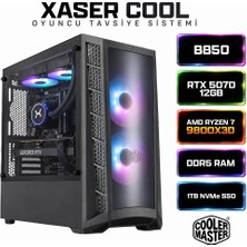 Xaser Cool X300 Ryzen 7 9800X3D 32GB Ddr5 Ram 1tb M.2 Nvme SSD 12GB RTX5070 Sıvı Soğutmalı Oyuncu Bilgisayarı