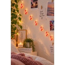 Magicledcorner Ahşap Flamingo Işık Zinciri