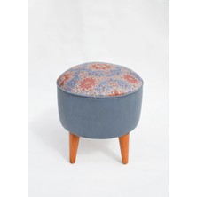 Kilim Co. Lucy Ahşap Ayaklı Puf