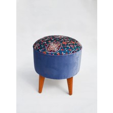Kilim Co. Lucy Ahşap Ayaklı Puf