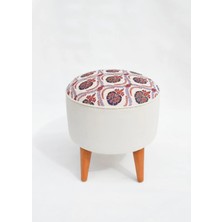Kilim Co. Lucy Ahşap Ayaklı Puf