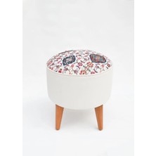 Kilim Co. Lucy Ahşap Ayaklı Puf