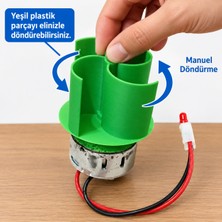 Devre Dünyası Dikey Rüzgar Türbini Dc Motor LED Pervane Seti Dıy Kendin Yap Hobi Eğitim Deney Kiti