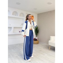 Trending Size Modal Dokulu Garni Detaylı Fermuarlı Eşofman Takım