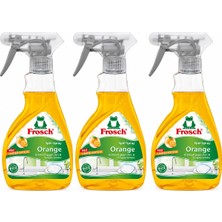 Frosch Portakal Özlü Yağlı Bulaşık Temizleme Spreyi 3 x 300 ml (Toplam 900 Ml)