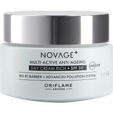 Oriflame Novage+ Multi-Active Yaşlanma Karşıtı Gündüz Kremi Rich Spf 30 50 ml