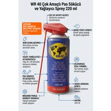 Azimli Wr 40 Çok Amaçlı Pas Sökücü ve Yağlayıcı Sprey 220 ml - Entegre Pipetli Gıcırtı Önleyici Pas Çözücü