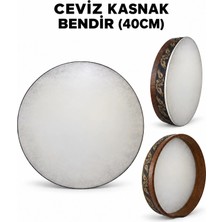 İstanbul Müzik Tedarik Ceviz Kasnak Kağıt Deri Bendir 40 cm – Kılıf ve Alyan Hediyeli