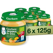 Str Store Organik Elma, Şeftali ve Kayısı Püresi 6 x 125 Gram x 6