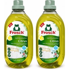 Frosch Citrus Sıvı Çamaşır Deterjanı Şişe 2 x 1500 ml (3 L) 50 Yıkama Beyazlar Için