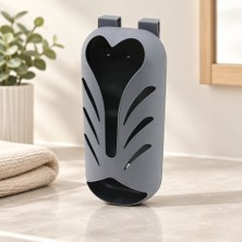 Royaleks Kalp Açıklıklı Plastik Poşetlik Yapışkanlı ve Vidalı Montaj