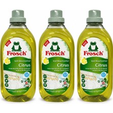 Frosch Citrus Sıvı Çamaşır Deterjanı Şişe 3 x 1500 ml (4,5 L) 75 Yıkama Beyazlar Için
