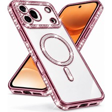 Auraks Honor 600 Pro Uyumlu Kamera Korumalı Tek Sıra Taşlı Parlak Diamond Kılıf