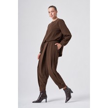 Nuss Tunik Şalvar Ikili Takım 1071 Kahverengi