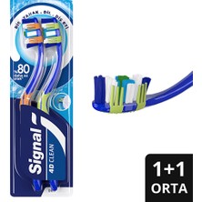 Signal Ultra Clean Expert 4d Clean Diş Fırçası 1+1 Orta
