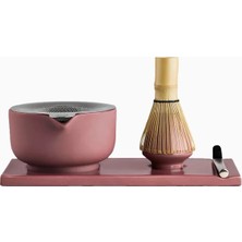 Fellow Matcha Seti 6 Parçalı Seramik ve Bambu Set Bordo