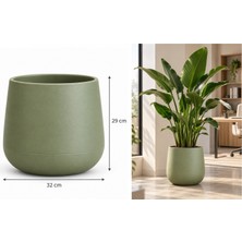 Tunç Botanik Fjell Modüler Saksı 3 Adet Yeşil (32 Cm/ 7 Lt Iç & Dış Mekan Saks