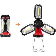 Birsence Fonksiyonel Katlanabilir Kamp Feneri 3W LED ve 3 Cob Lambalı