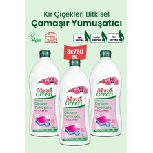 Mom's Green 3'lü Set -Bitkisel Çamaşır Yumuşatıcı Kır Çiçekleri 120 Yıkama (3 Adet x 750 ml)
