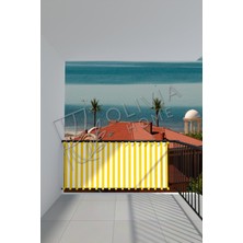 Balkon Demiri için Bağcıklı veya Kuşgözü Kapsül Halkalı Sarı - Beyaz Korkuluk Brandası