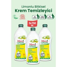 Mom's Green 3'lü Set Bitkisel Krem Temizleyici Mutfak - Limon