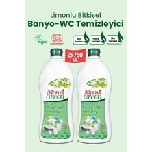 Mom's Green  2'li Set  Banyo ve WC Temizleyici Limonlu 750 ml Doğal Koku ve Çevre Dostu