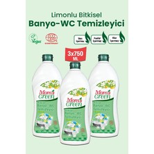 Mom's Green 3'lü Set  Banyo ve Wc Temizleyici Limonlu 750 ml