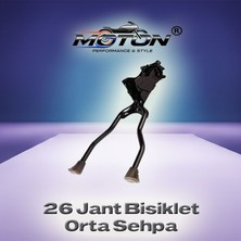 Moton Bisiklet Çift Bacaklı Orta Sehpa Ayaklık Siyah (24-26 Jant Uyumlu)