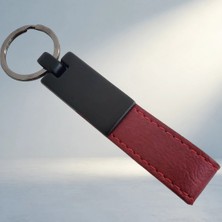 Birsence Şık Bordo Deri Anahtarlık Kişisel Kullanım Için