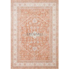 Eko Halı Elista Els 201 Terra Kaydırmaz Yıkanabilir Vintage Desenli Kilim