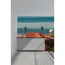 Görgülü Shop Balkon Demiri Için Bağcıklı Veya Kuşgözü Kapsül Halkalı Korkuluk Perdesi