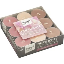 3 Adet Rubin Licht Tealight Mum Vanilya Orkide 18'li