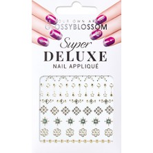 4 Adet Glossy Blossom Jewel Box Blue Moon Tırnak Sticker 45236