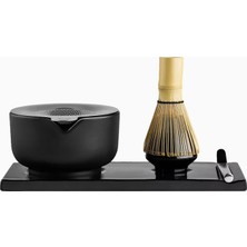 Fellow Matcha Seti 6 Parçalı Seramik ve Bambu Set Siyah
