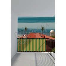 Görgülü Shop Balkon Demiri Için Bağcıklı Veya Kuşgözü Kapsül Halkalı Korkuluk Perdesi