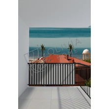 Görgülü Shop Balkon Demiri Için Bağcıklı Veya Kuşgözü Kapsül Halkalı Korkuluk Perdesi