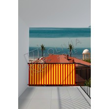 Görgülü Shop Balkon Demiri Için Bağcıklı Veya Kuşgözü Kapsül Halkalı Korkuluk Perdesi