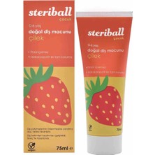 2 Adet Steriball Diş Macunu 0-6 Yaş Çilek Florürsüz 75 ml