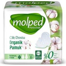 4 Adet Molped Hijyenik Ped Ultra Pure & Soft Tekli Normal 8'li